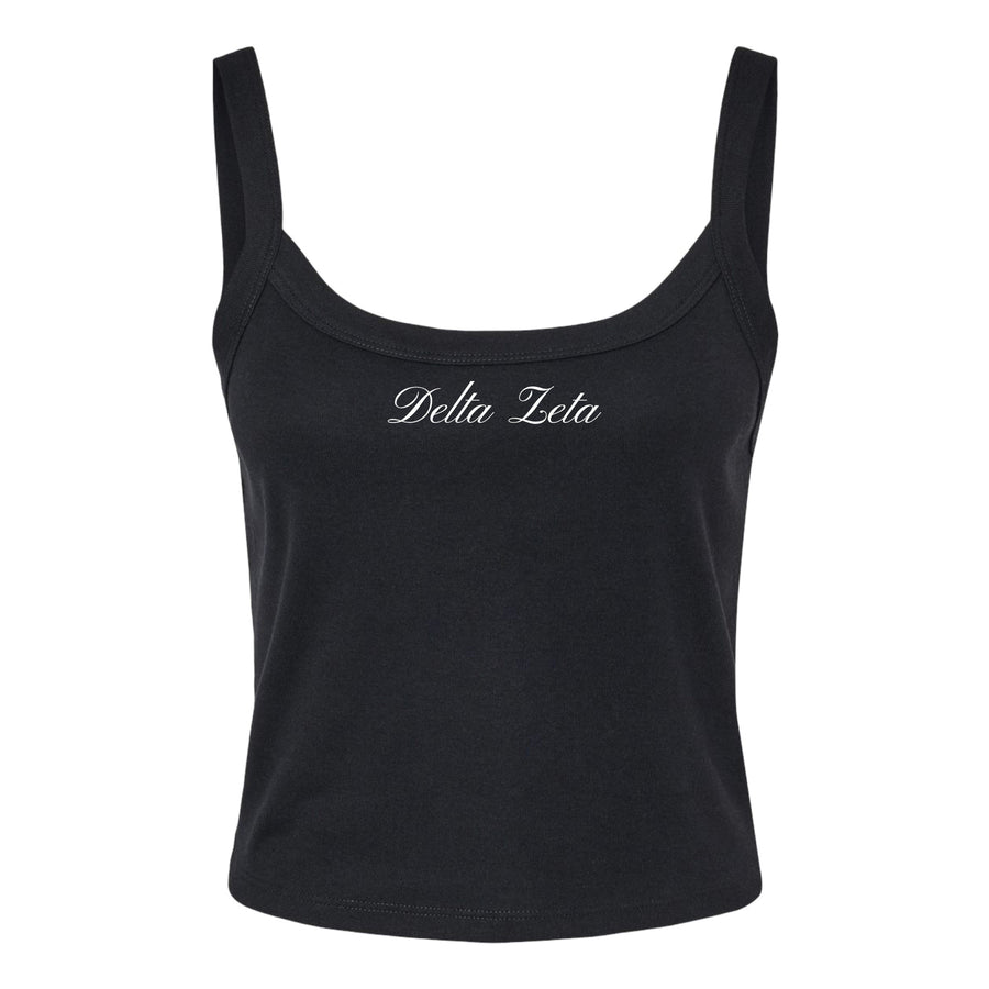 Ali & Ariel Black Cursive Tank Top Delta Zeta / XS