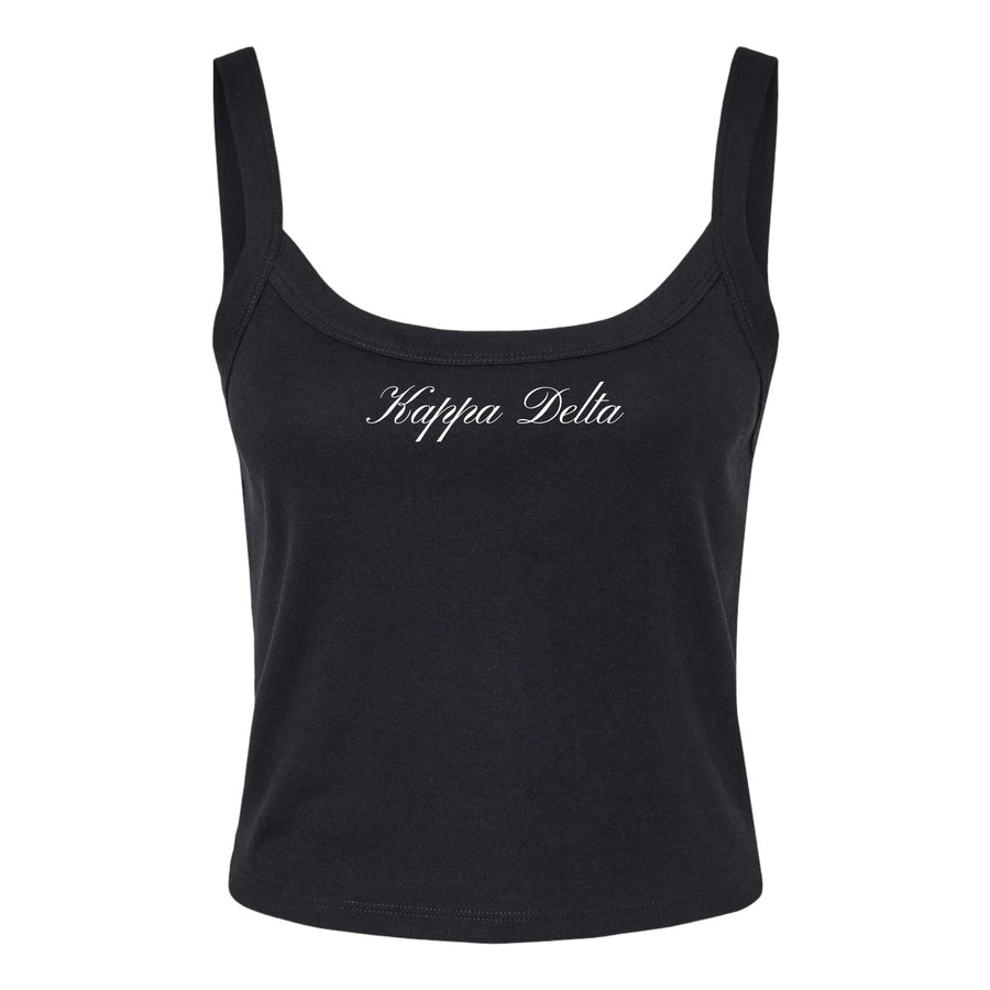 Ali & Ariel Black Cursive Tank Top Kappa Delta / XS