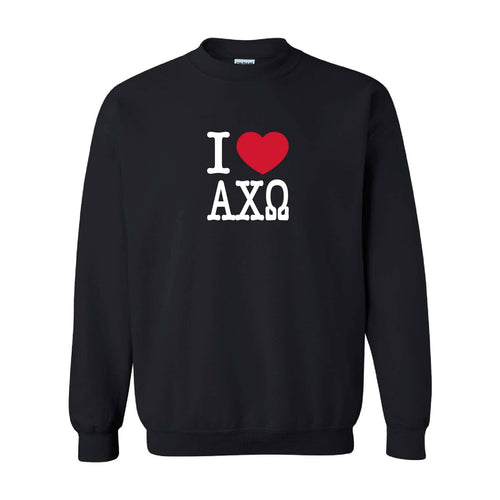 Ali & Ariel Black Embroidered Big Apple Crewneck Alpha Chi Omega / Medium