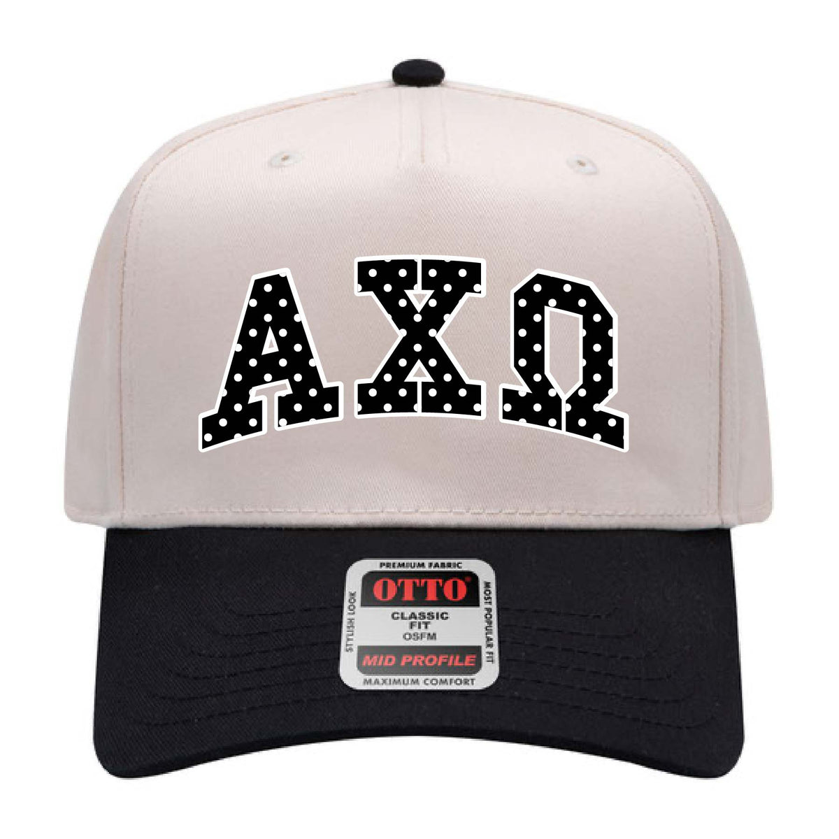 Polka Dot Embroidered Baseball Cap Black Polka Dot Embroidered Hat by Ali & Ariel | Sorority  main image 2