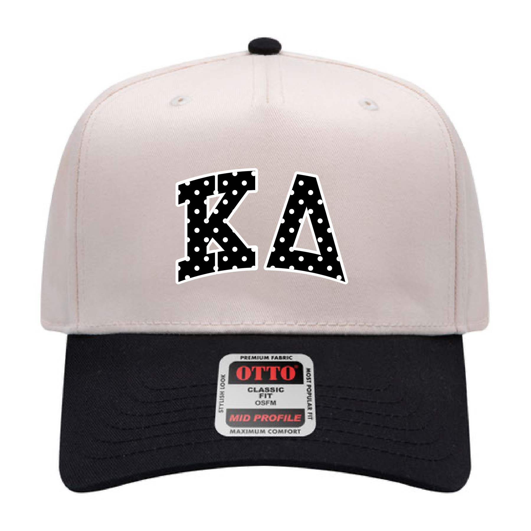 Ali & Ariel Black Polka Dot Embroidered Hat Kappa Delta