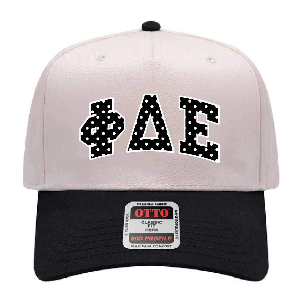 Black Polka Dot Embroidered Hat by Ali & Ariel | Sorority  display picture 2