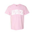 Ali & Ariel Blossom Comfort Colors Collegiate Tee Alpha Chi Omega / Medium