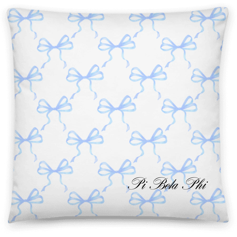 Ali & Ariel Blue Bow Pillow