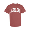 Ali & Ariel Brick Comfort Colors Collegiate Tee Alpha Chi Omega / Medium