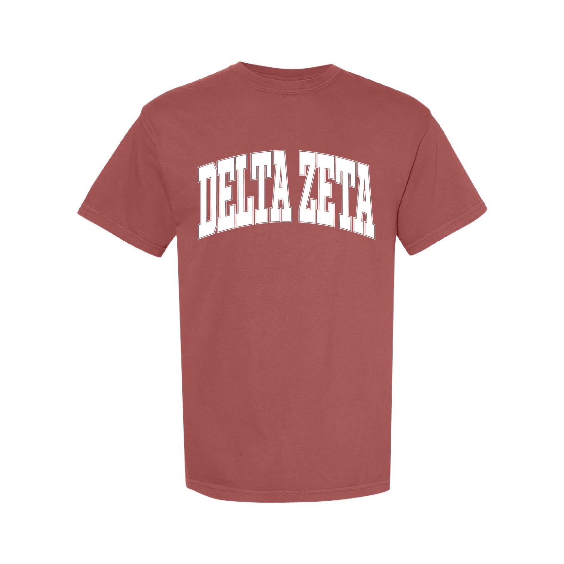 Ali & Ariel Brick Comfort Colors Collegiate Tee Delta Zeta / Medium