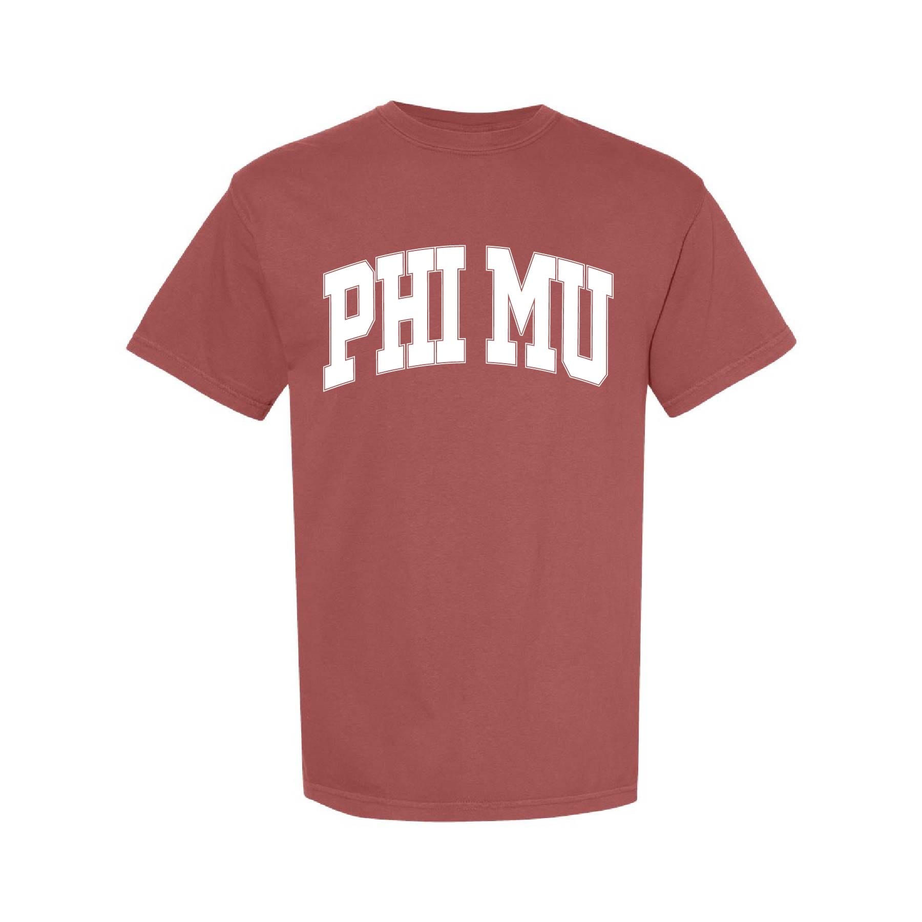 Ali & Ariel Brick Comfort Colors Collegiate Tee Phi Mu / Medium