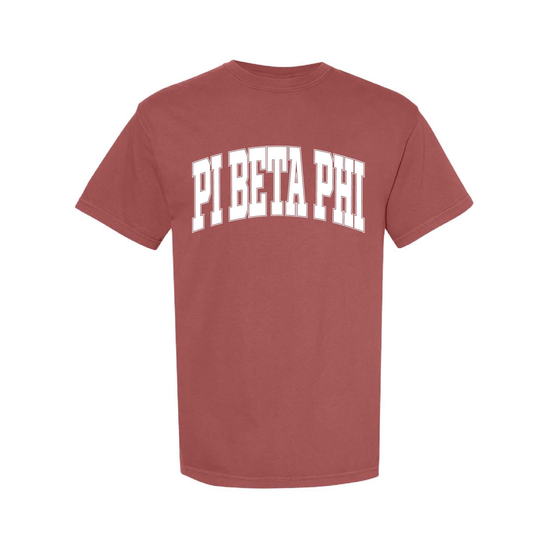 Ali & Ariel Brick Comfort Colors Collegiate Tee Pi Beta Phi / Medium