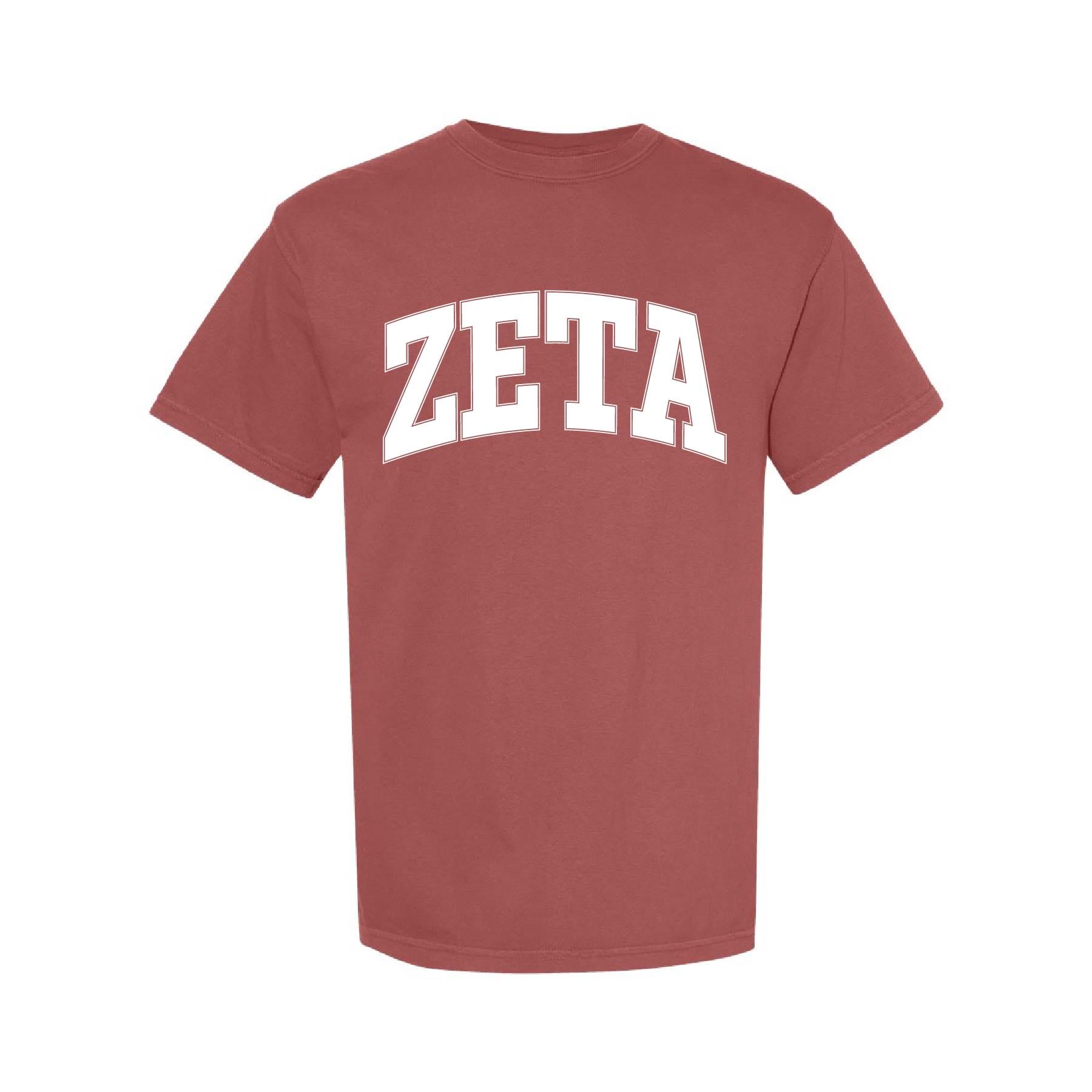 Ali & Ariel Brick Comfort Colors Collegiate Tee Zeta Tau Alpha / Medium
