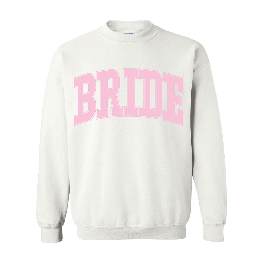 Ali & Ariel Bridal Crewnecks Bride / Small / White & Light Pink