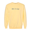Ali & Ariel Butter and Navy Embroidered Crewneck Alpha Chi Omega / Medium
