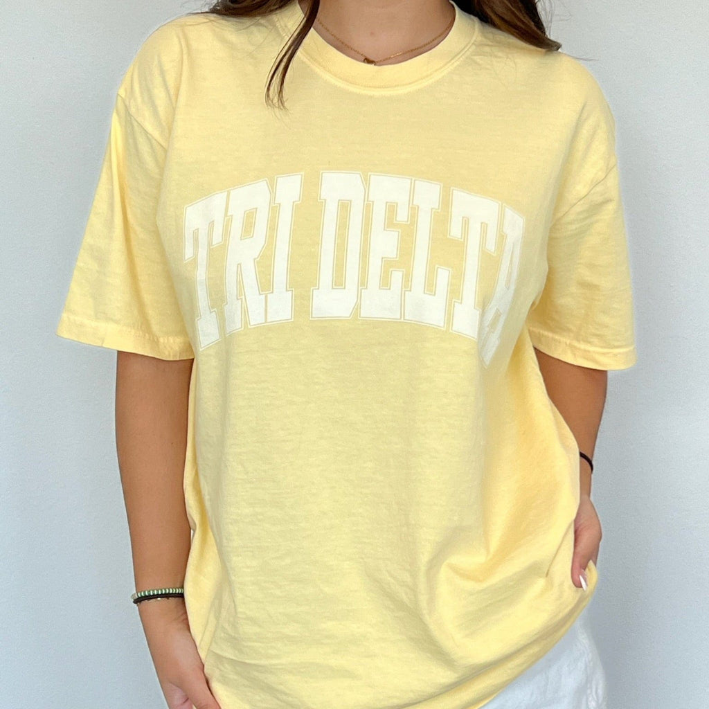Ali & Ariel Butter Comfort Colors Varsity Tee