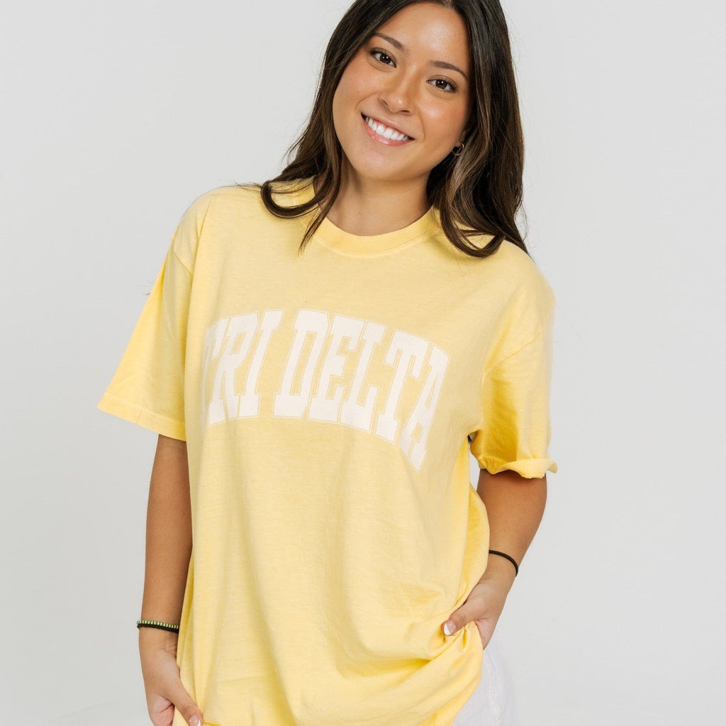 Ali & Ariel Butter Comfort Colors Varsity Tee