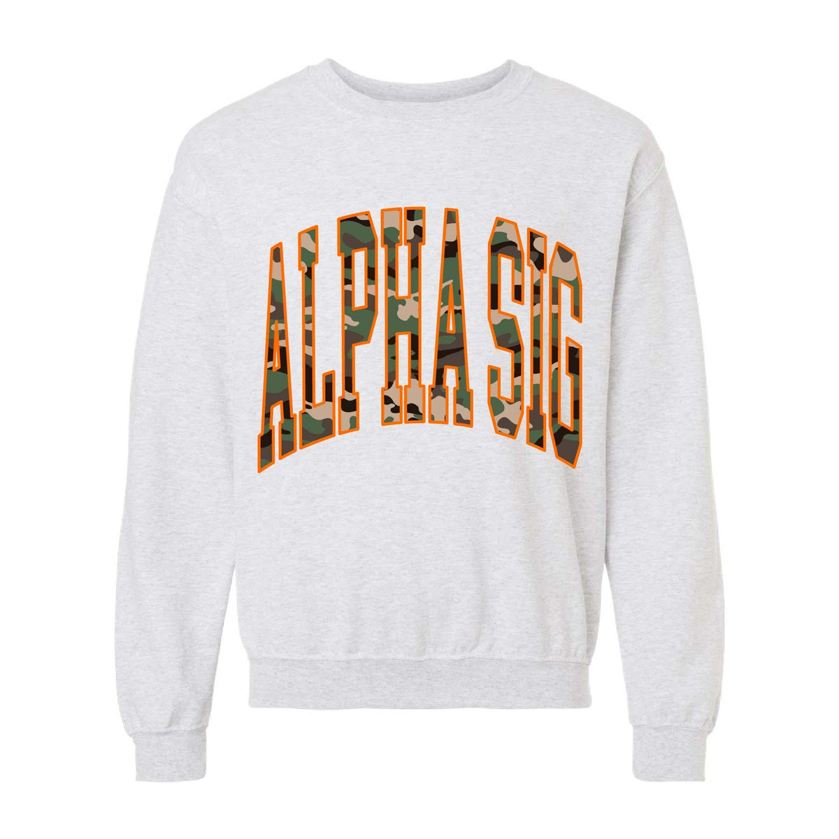 Ali & Ariel Camo Crewneck Alpha Sigma Alpha / Medium