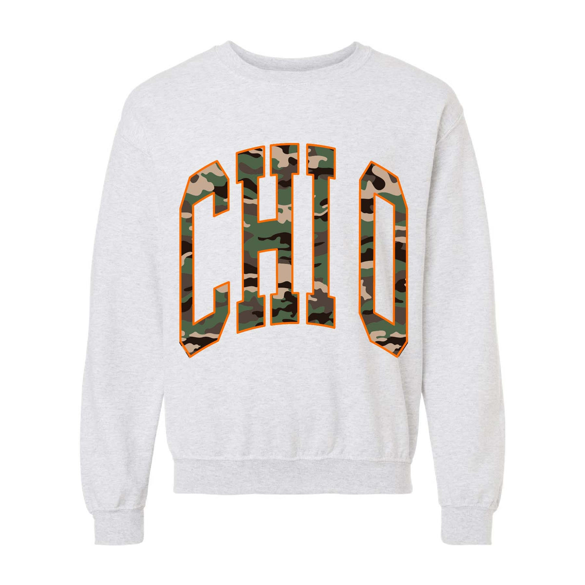 Ali & Ariel Camo Crewneck Chi Omega / Medium