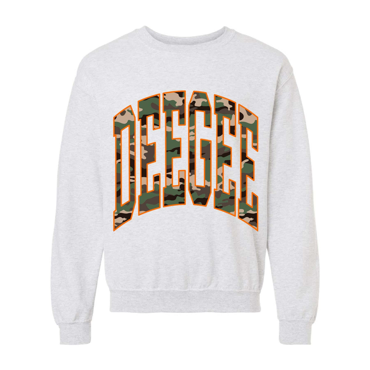 Ali & Ariel Camo Crewneck Delta Gamma / Medium