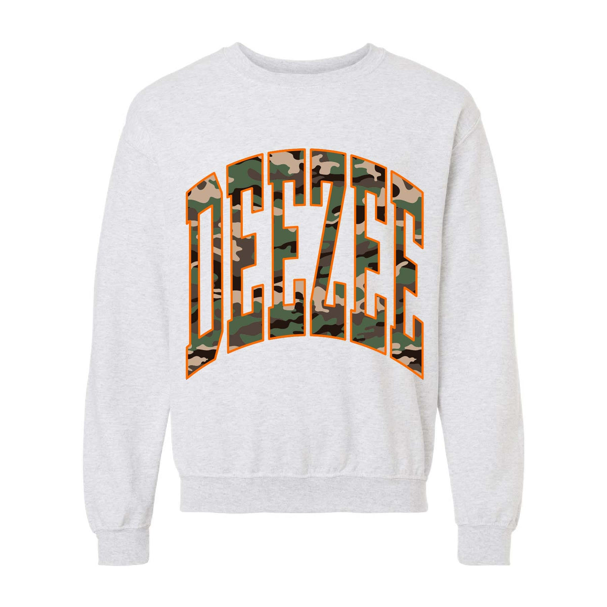 Ali & Ariel Camo Crewneck Delta Zeta / Medium