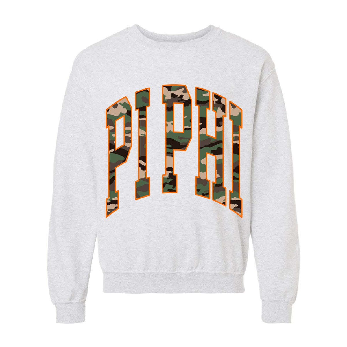Ali & Ariel Camo Crewneck Pi Beta Phi / Medium