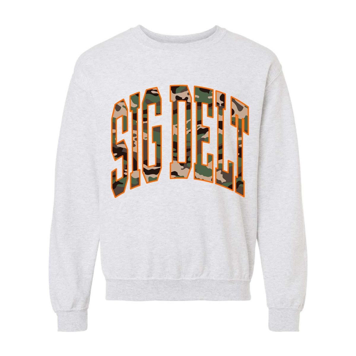 Ali & Ariel Camo Crewneck Sigma Delta Tau / Medium