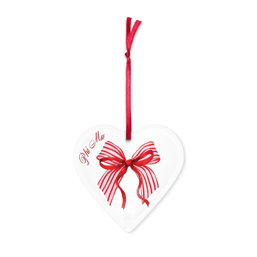 Ali & Ariel Candy Cane Bow Ornament Phi Mu