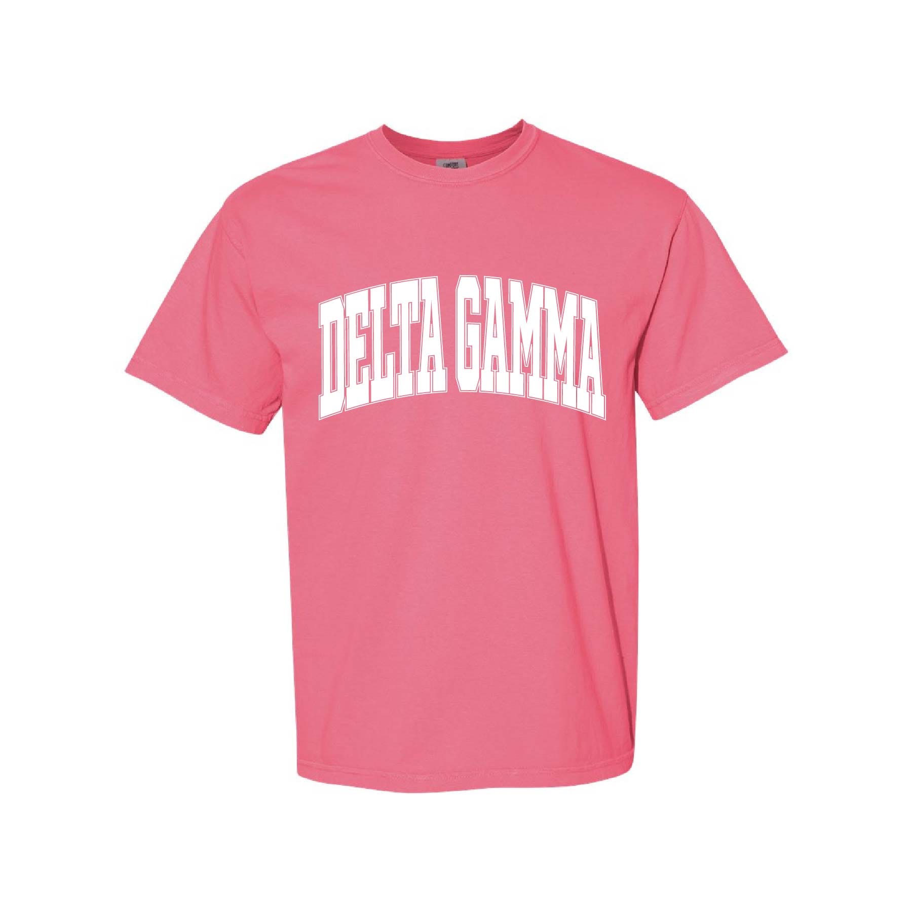 Ali & Ariel Crunchberry Comfort Colors Collegiate Tee Delta Gamma / Medium