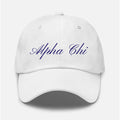 Ali & Ariel Cursive Dad Hat Alpha Chi Omega