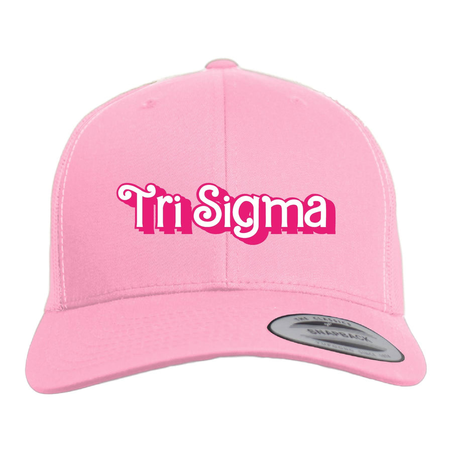 Ali & Ariel Dollhouse Trucker Hat (available for all sororities) Sigma Sigma Sigma