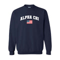 Ali & Ariel Embroidered Flag Crewneck Alpha Chi Omega / Medium