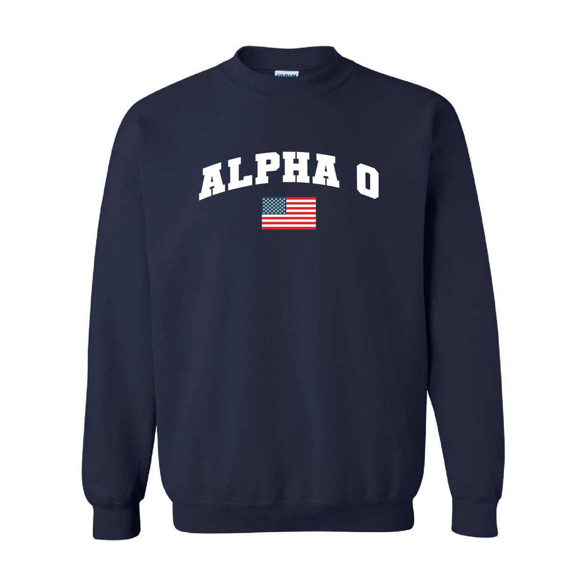 Ali & Ariel Embroidered Flag Crewneck Alpha Omicron Pi / Medium