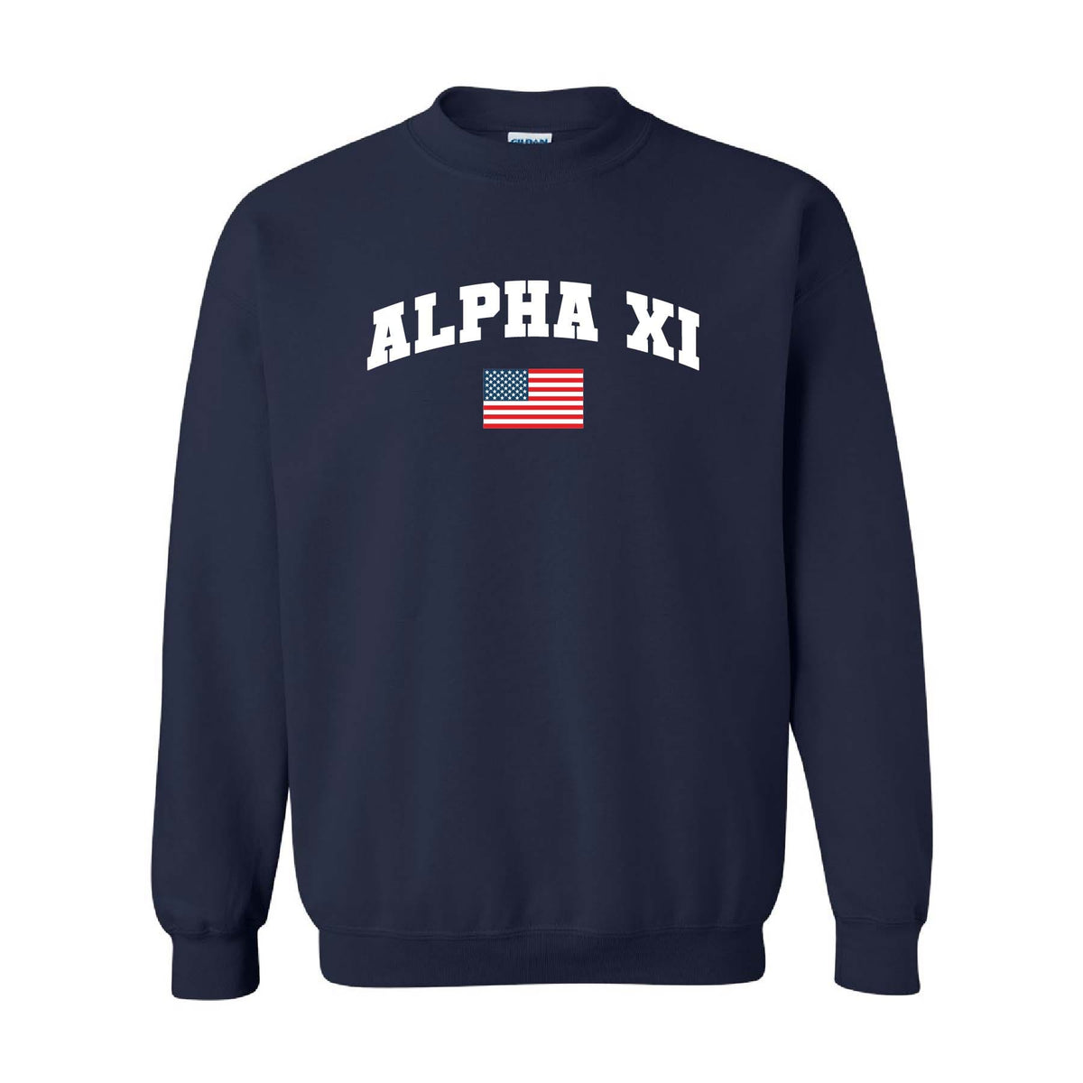 Ali & Ariel Embroidered Flag Crewneck Alpha Xi Delta / Medium
