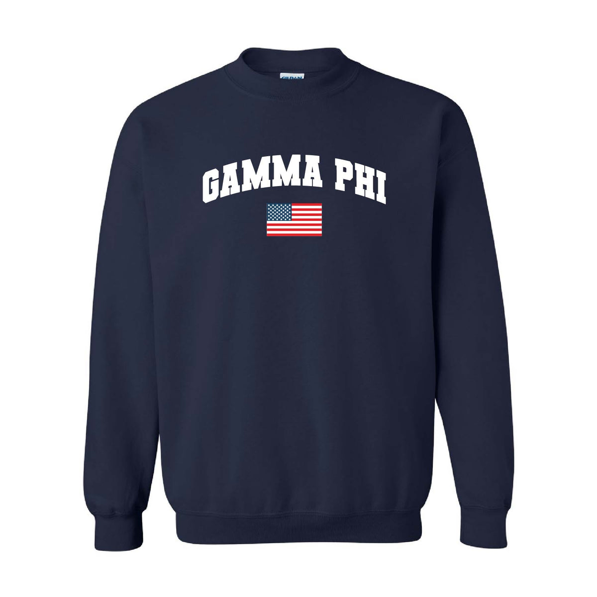 Ali & Ariel Embroidered Flag Crewneck Gamma Phi Beta / Medium
