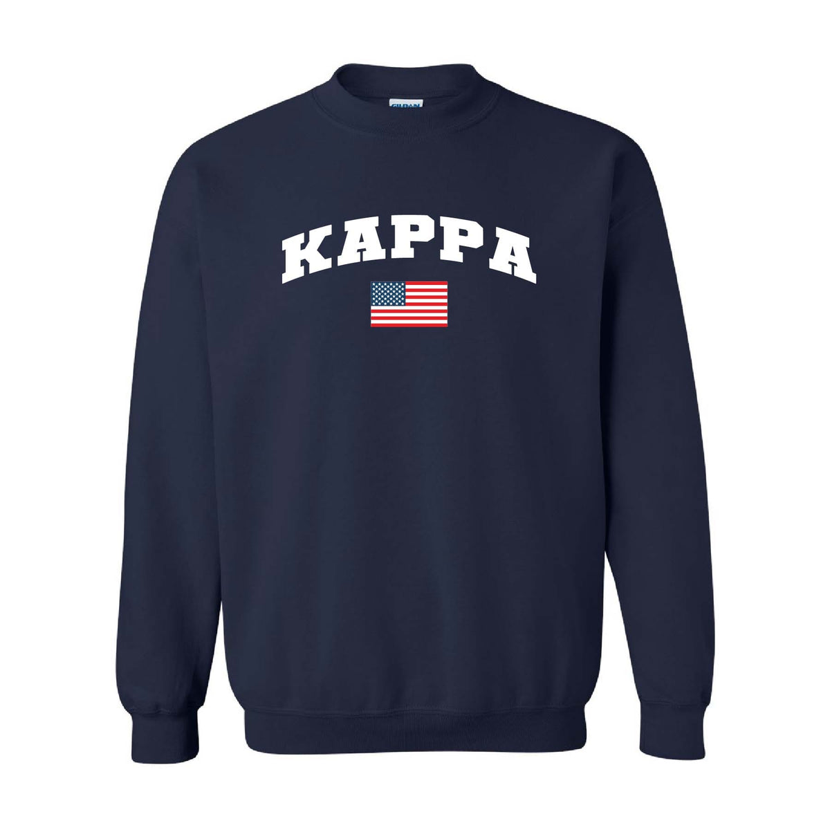 Ali & Ariel Embroidered Flag Crewneck Kappa Kappa Gamma / Medium