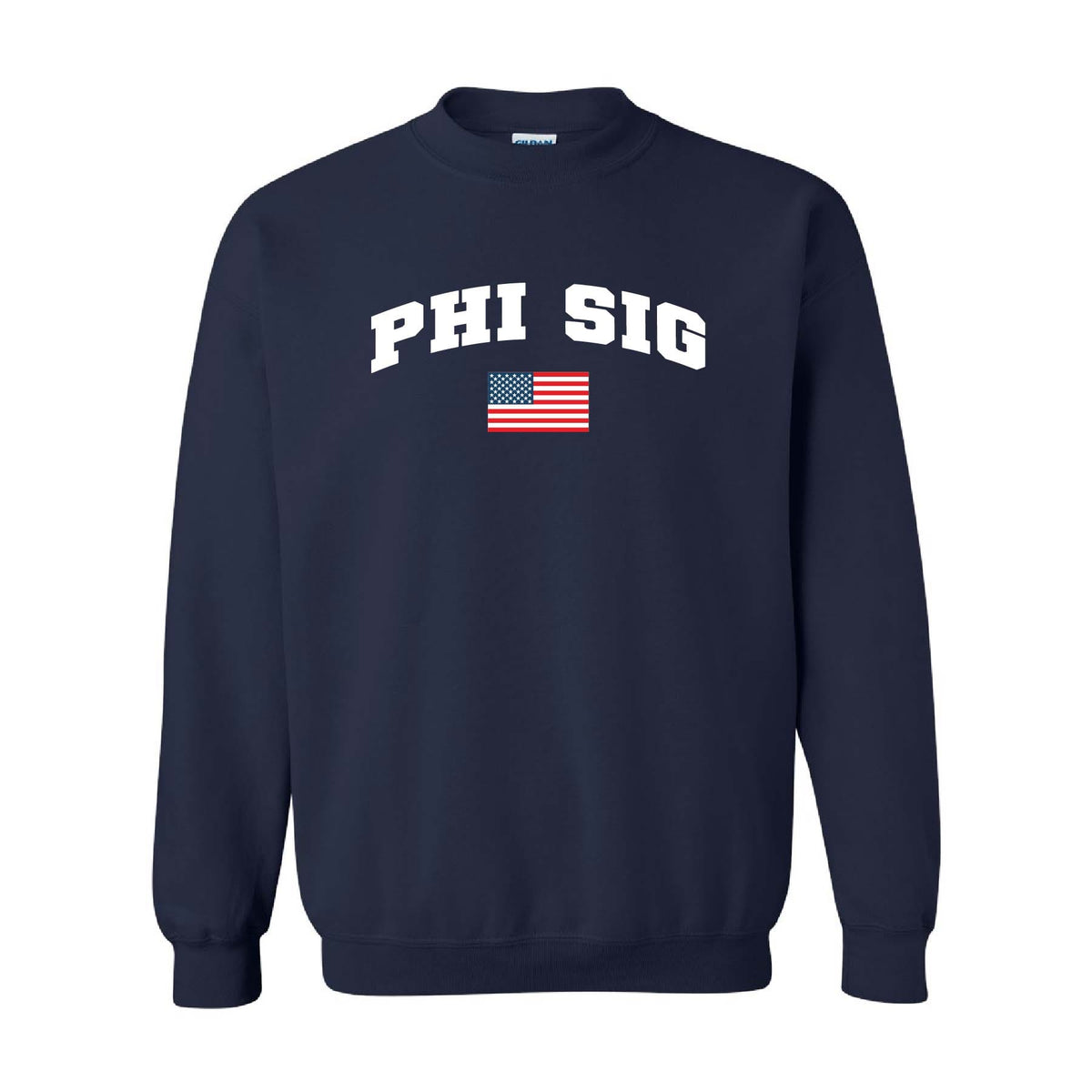 Ali & Ariel Embroidered Flag Crewneck Phi Sigma Sigma / Medium