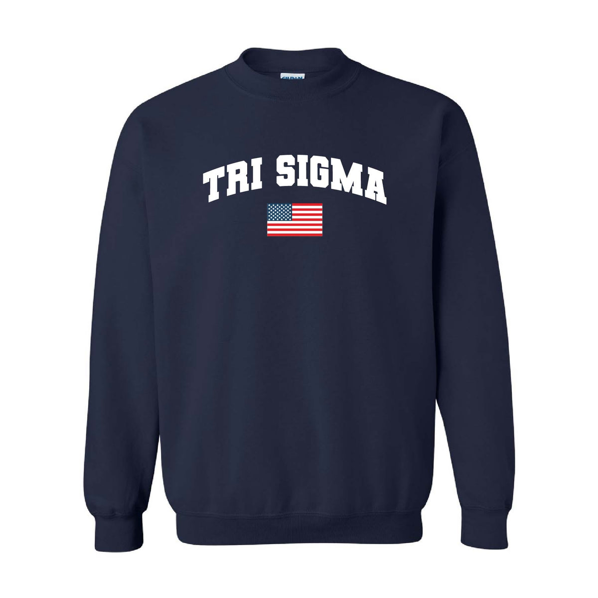 Ali & Ariel Embroidered Flag Crewneck Sigma Sigma Sigma / Medium