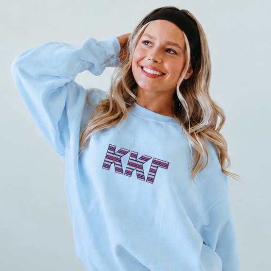 Ali & Ariel Embroidered Stripe Crewneck