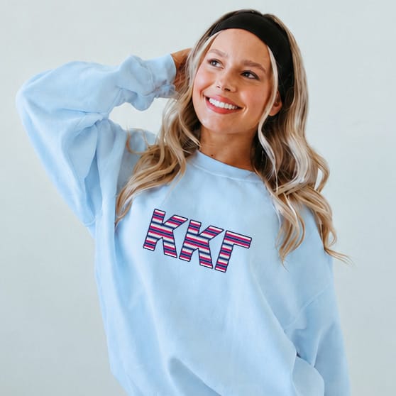 Ali & Ariel Embroidered Stripe Crewneck
