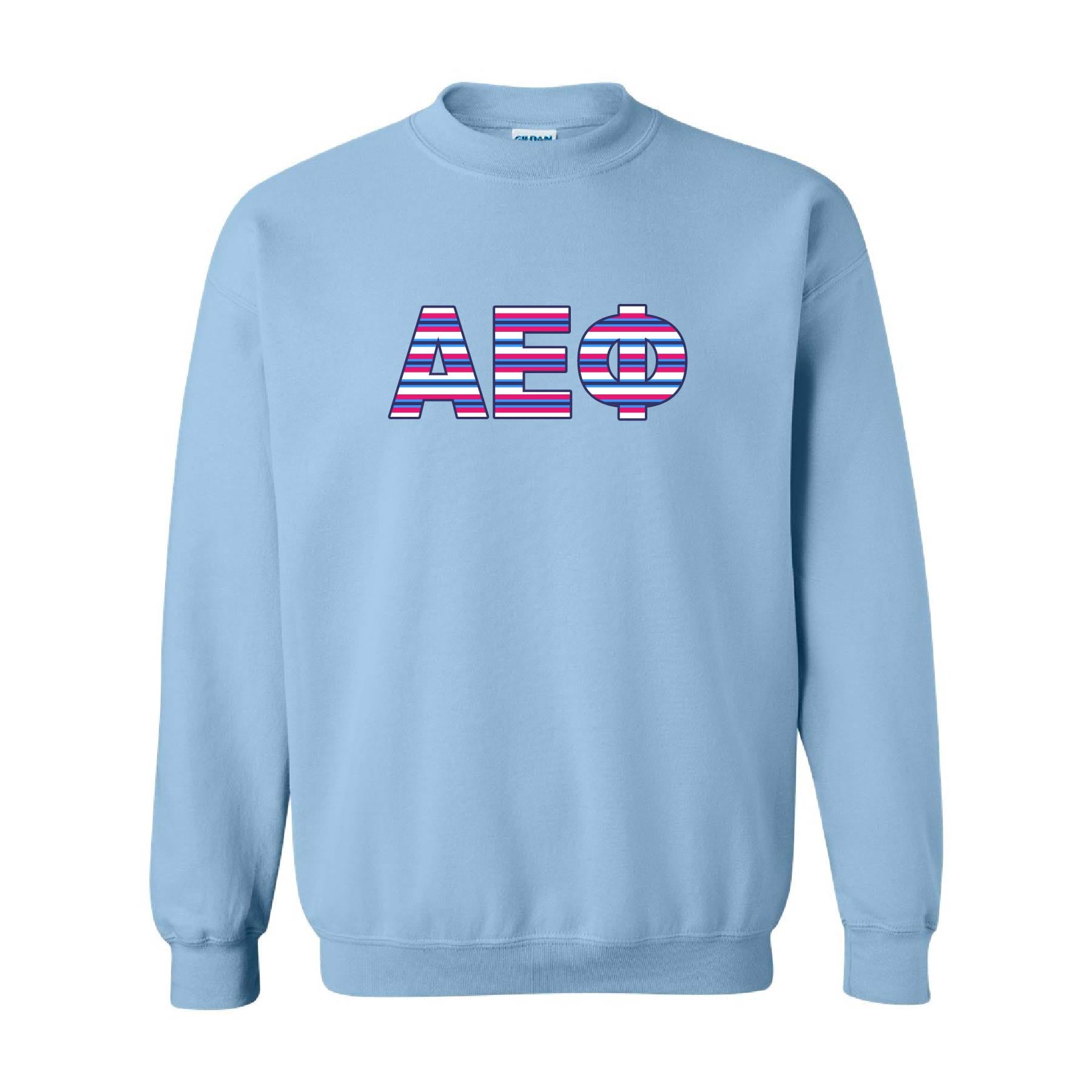 Ali & Ariel Embroidered Stripe Crewneck Alpha Epsilon Phi / Medium