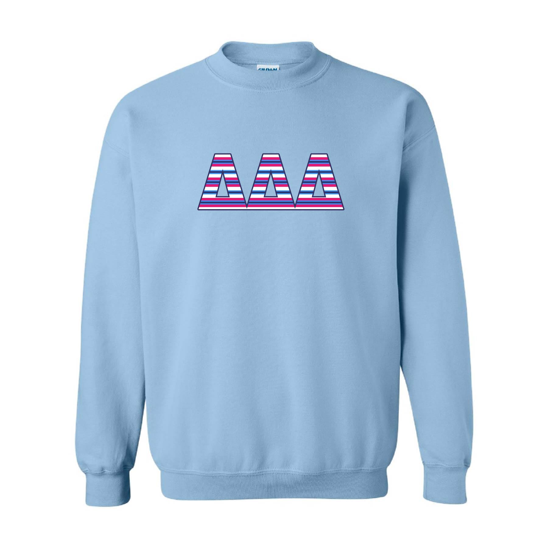 Ali & Ariel Embroidered Stripe Crewneck Delta Delta Delta / Medium