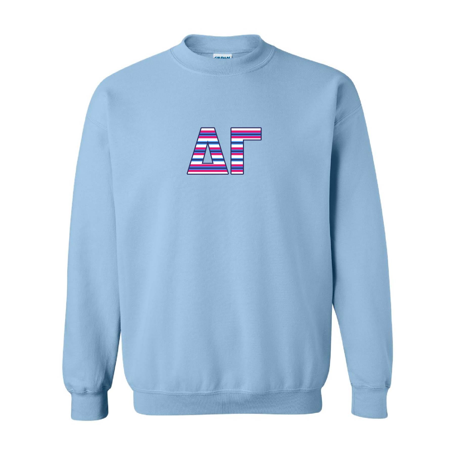 Ali & Ariel Embroidered Stripe Crewneck Delta Gamma / Medium