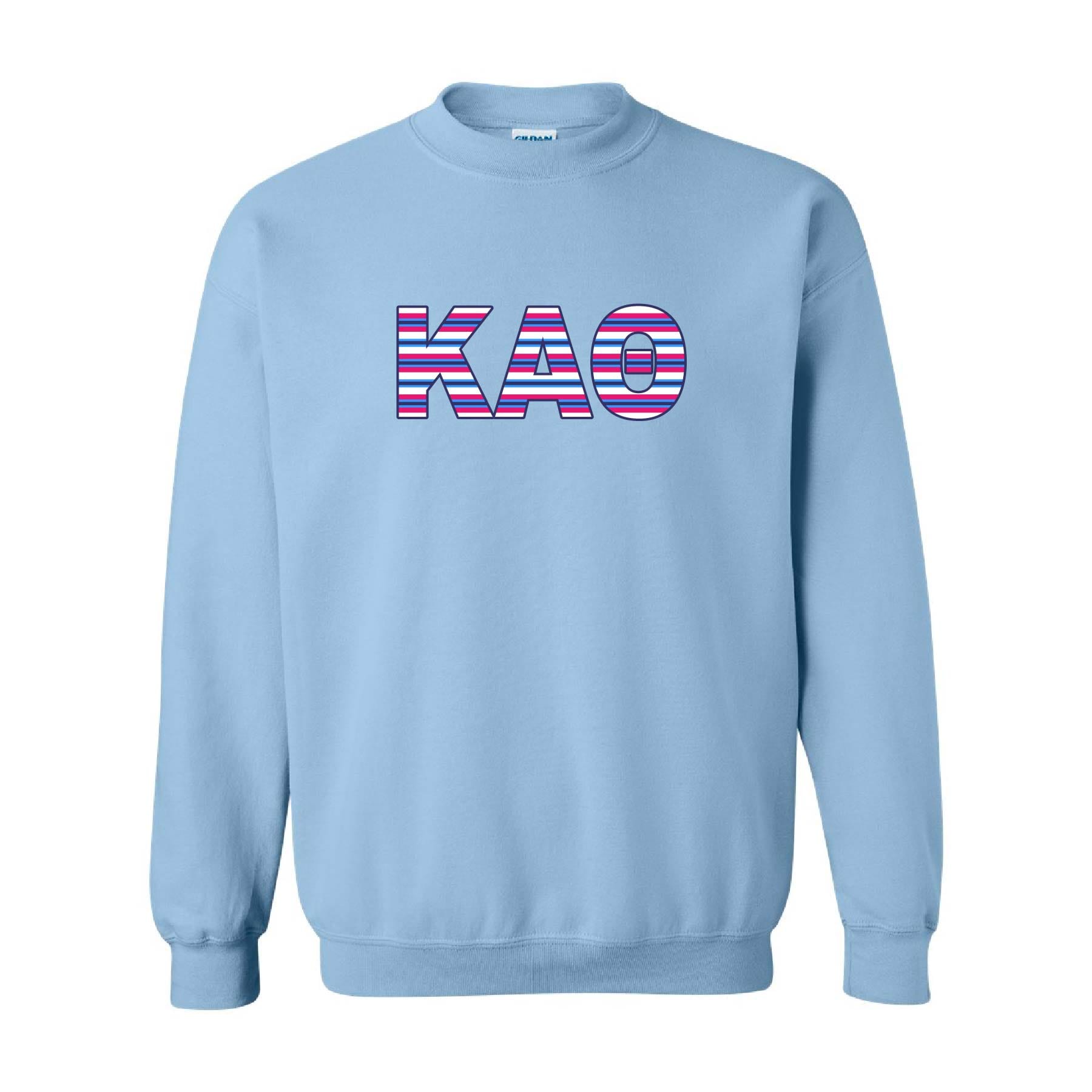 Ali & Ariel Embroidered Stripe Crewneck Kappa Alpha Theta / Medium