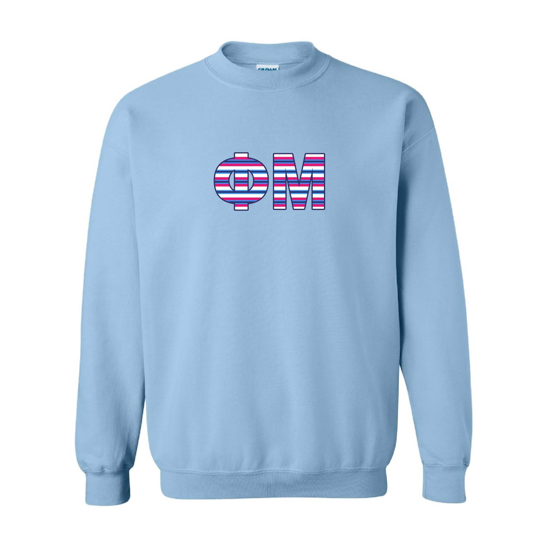 Ali & Ariel Embroidered Stripe Crewneck Phi Mu / Medium
