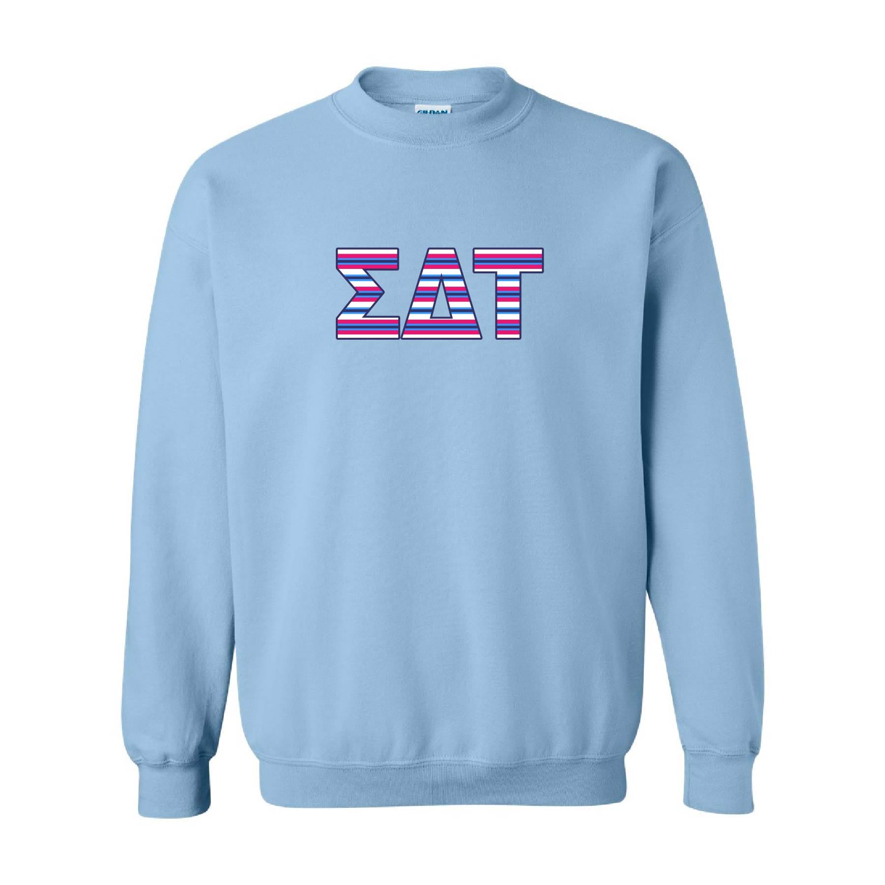 Ali & Ariel Embroidered Stripe Crewneck Sigma Delta Tau / Medium