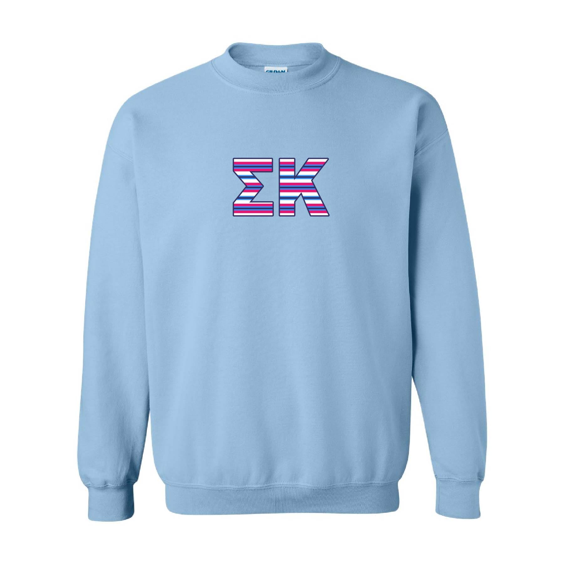 Ali & Ariel Embroidered Stripe Crewneck Sigma Kappa / Medium