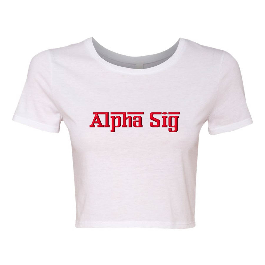 Ali & Ariel Fast Lane Crop Top Alpha Sigma Alpha / XS/S