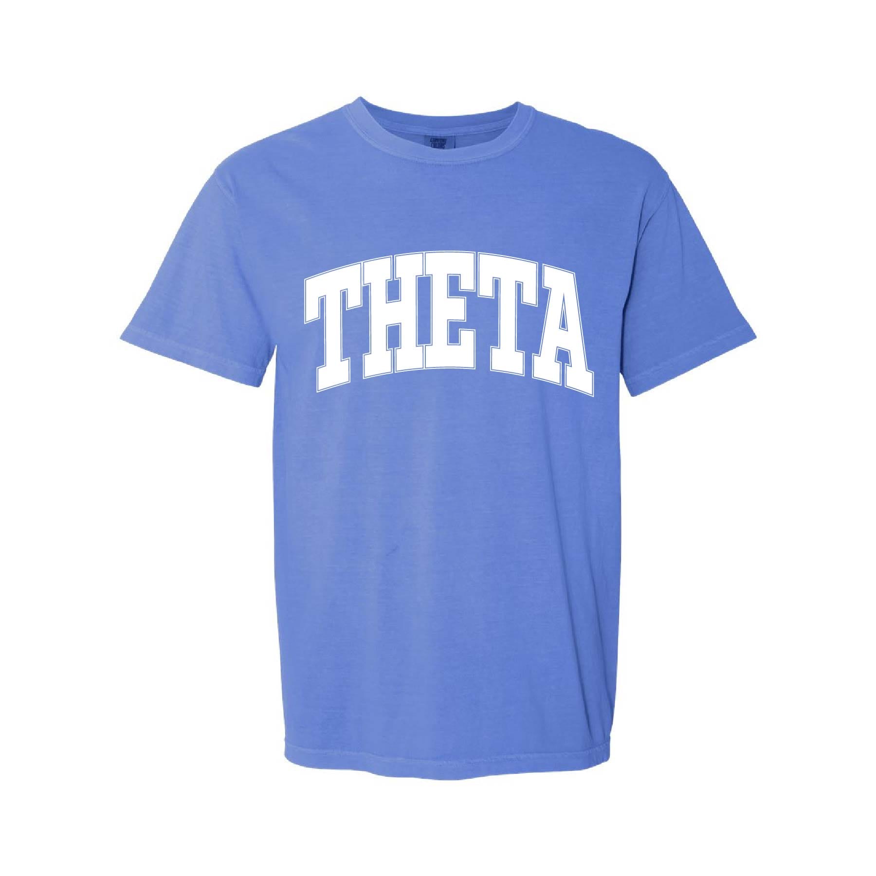 Ali & Ariel Flo Blue Comfort Colors Collegiate Tee Kappa Alpha Theta / Medium