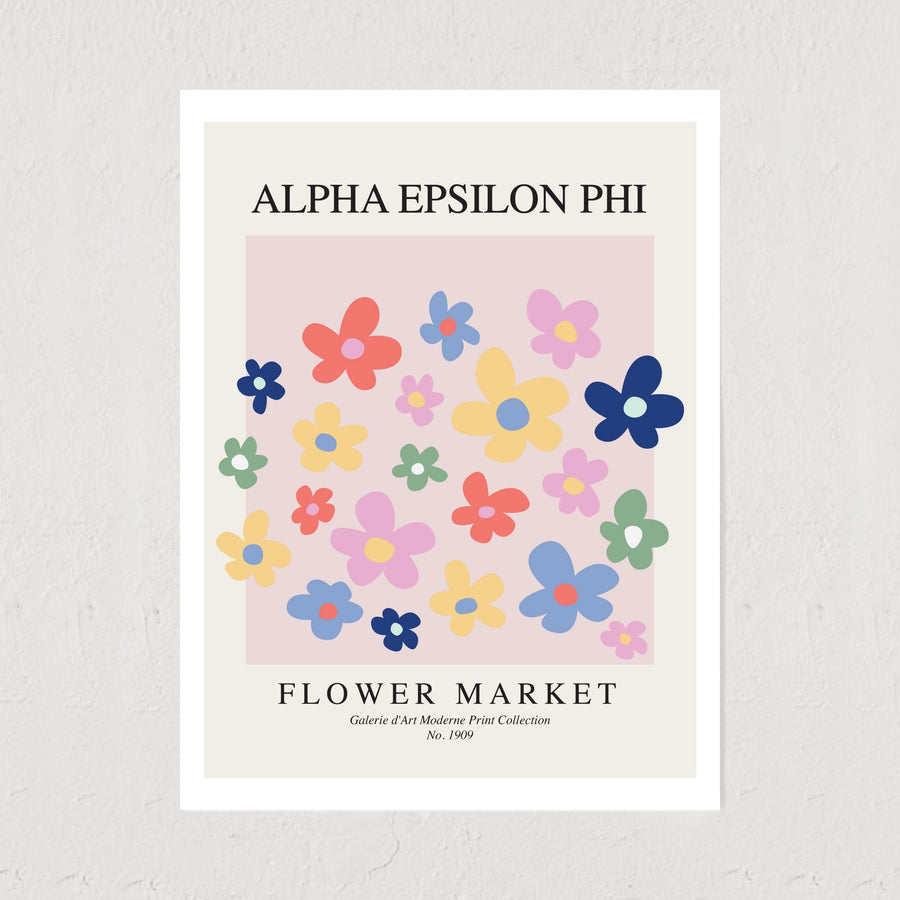 Ali & Ariel Flower Market Art Print Alpha Epsilon Phi / 12x16