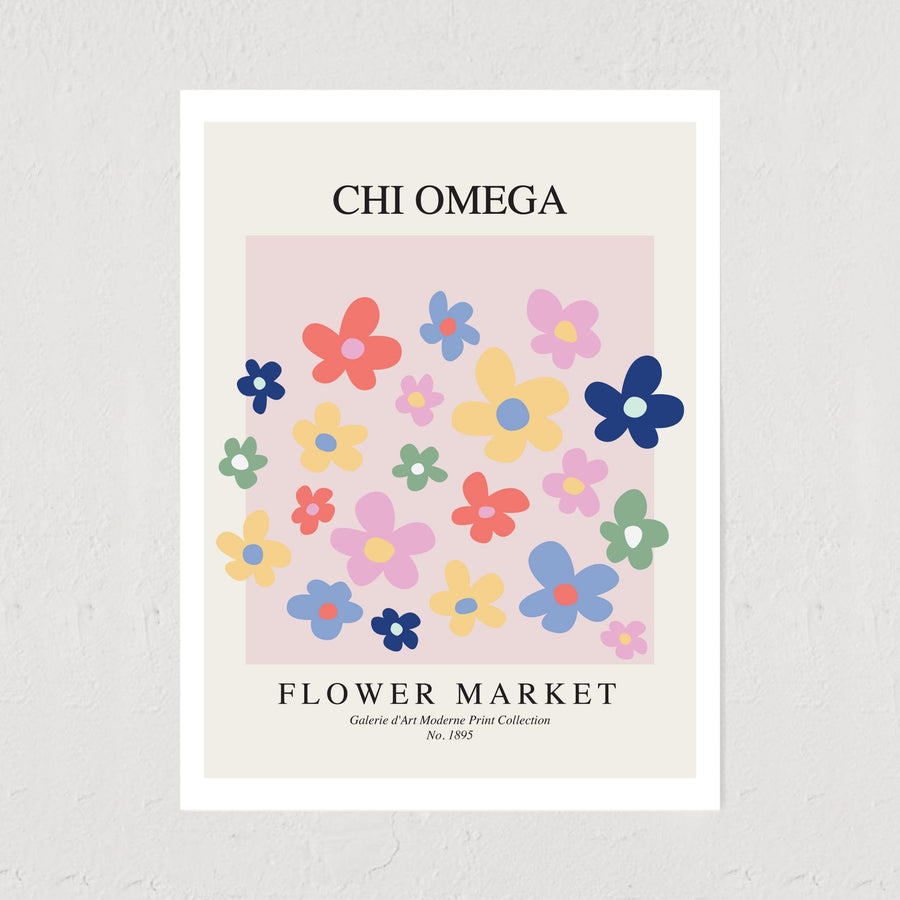 Ali & Ariel Flower Market Art Print Chi Omega / 12x16