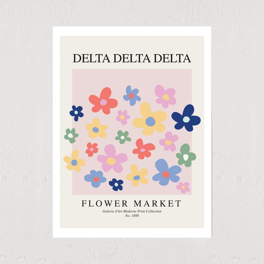 Ali & Ariel Flower Market Art Print Delta Delta Delta / 12x16