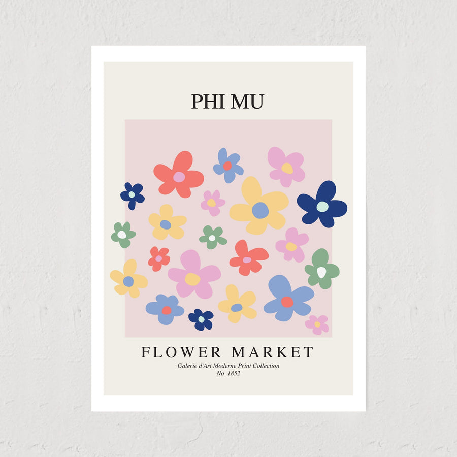 Ali & Ariel Flower Market Art Print Phi Mu / 12x16