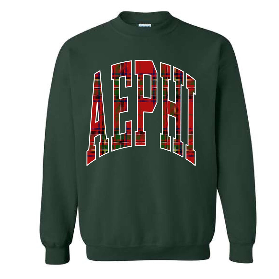 Ali & Ariel Forest Plaid Crewneck